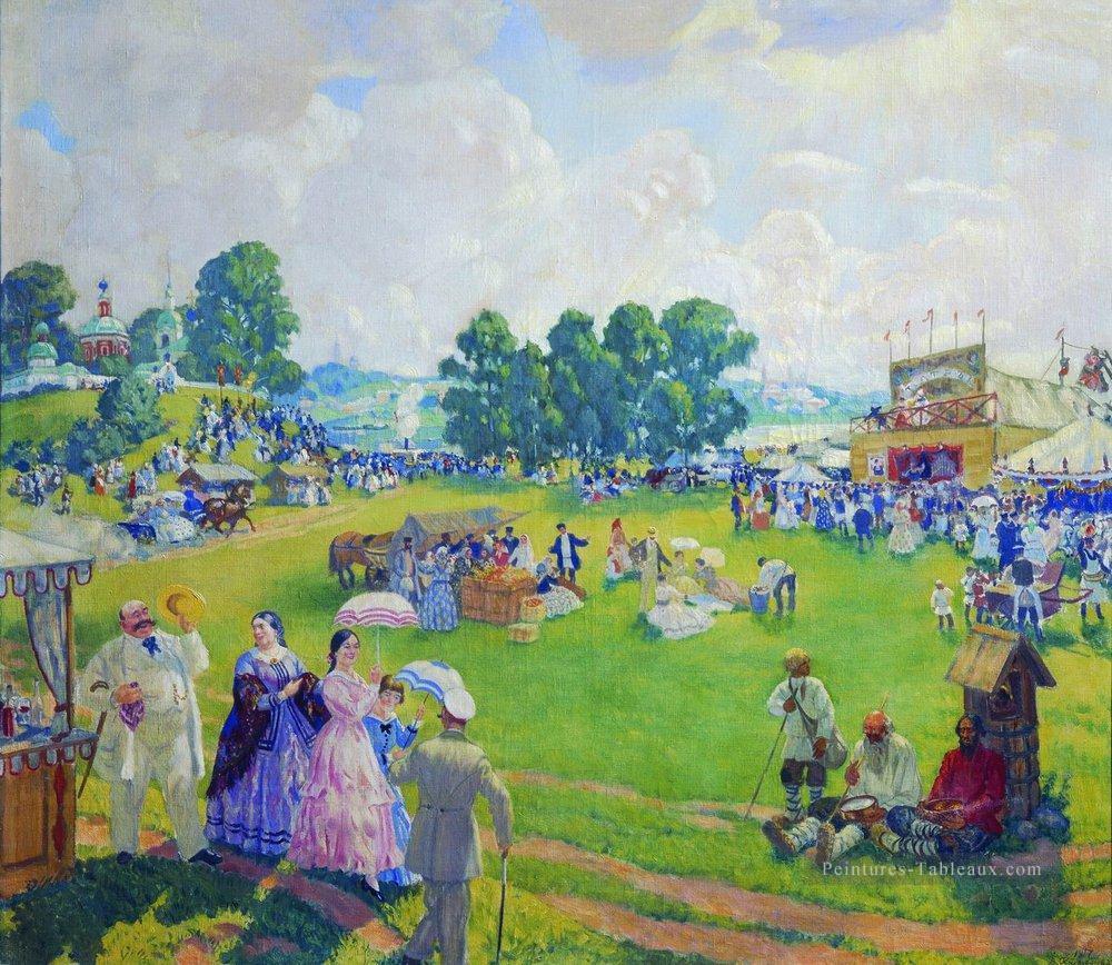 vacances dans la campagne 1917 Boris Mikhailovich Kustodiev Peintures à l'huile